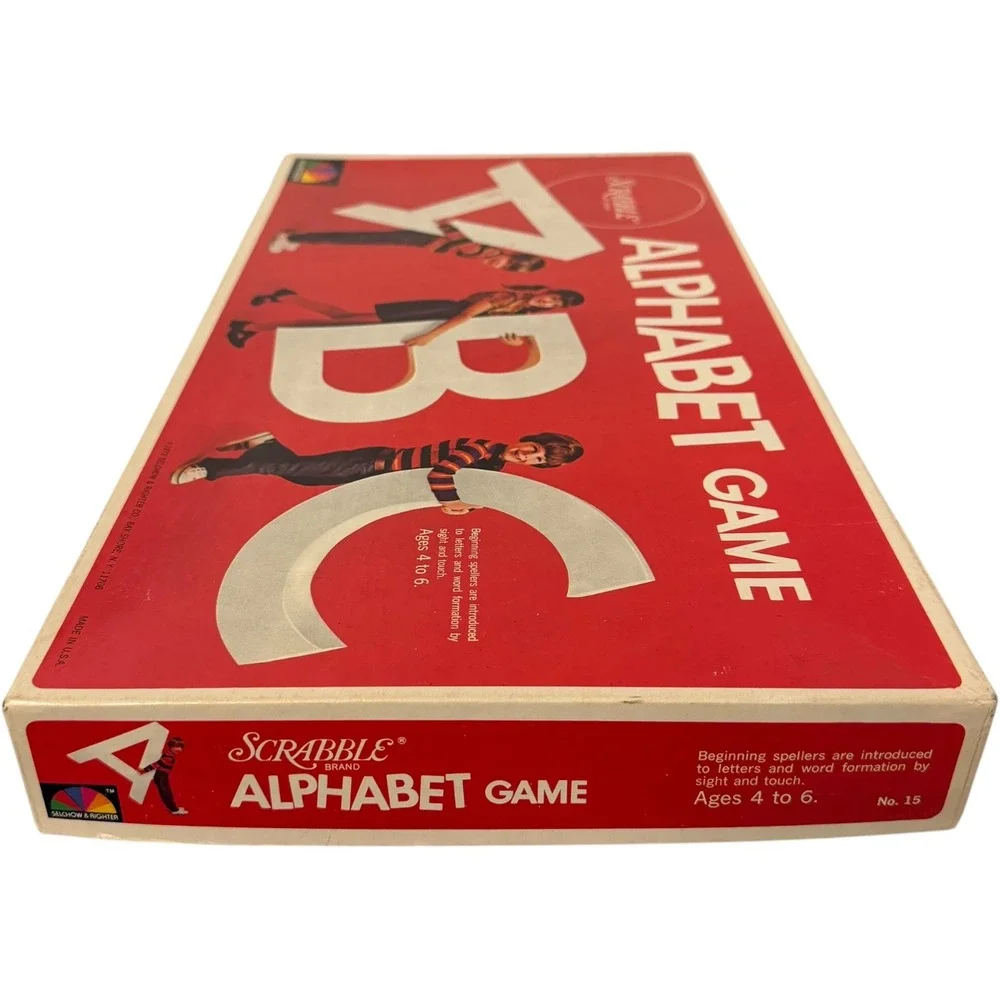 Scrabble Alphabet Game Selchow & Righter No 15 Vintage 1972 Board Game Complete‎
